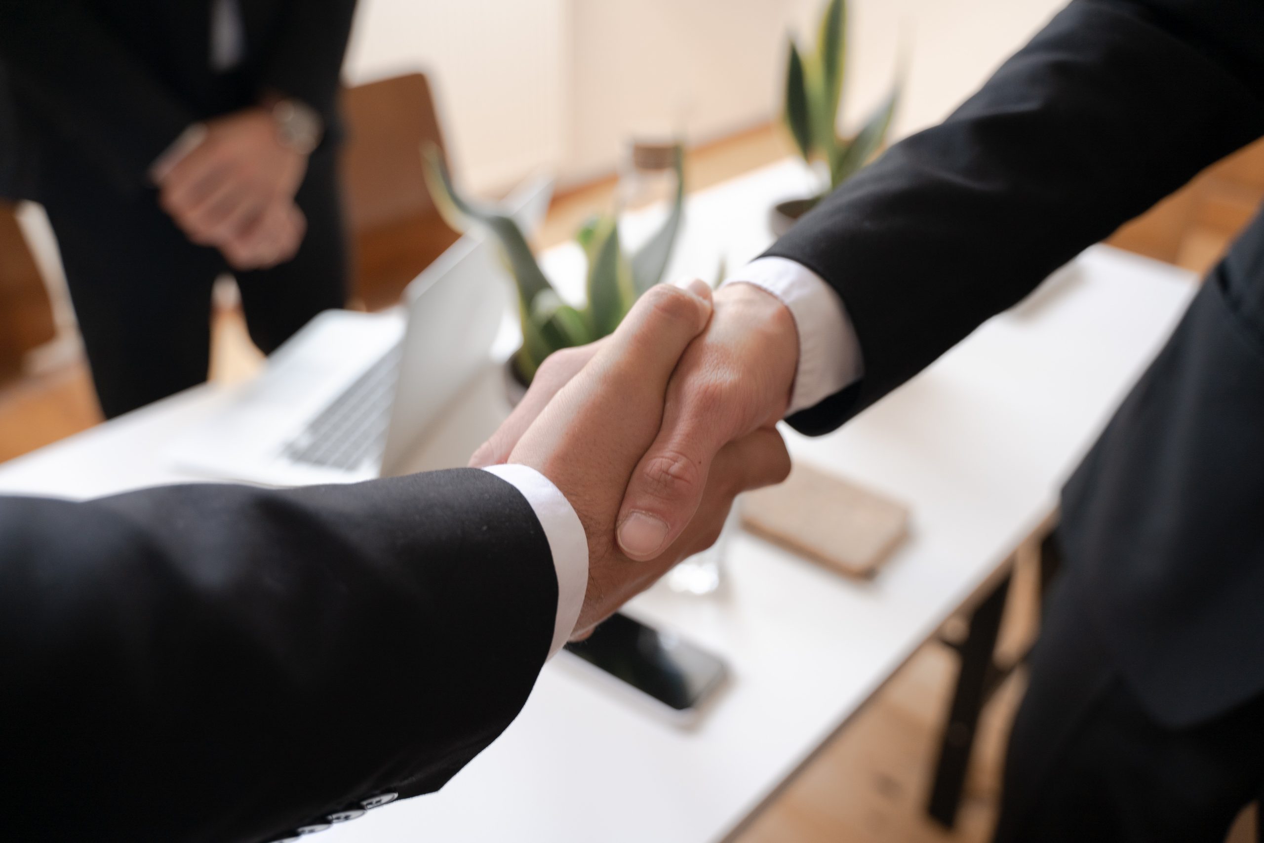 negotiation and shaking hands